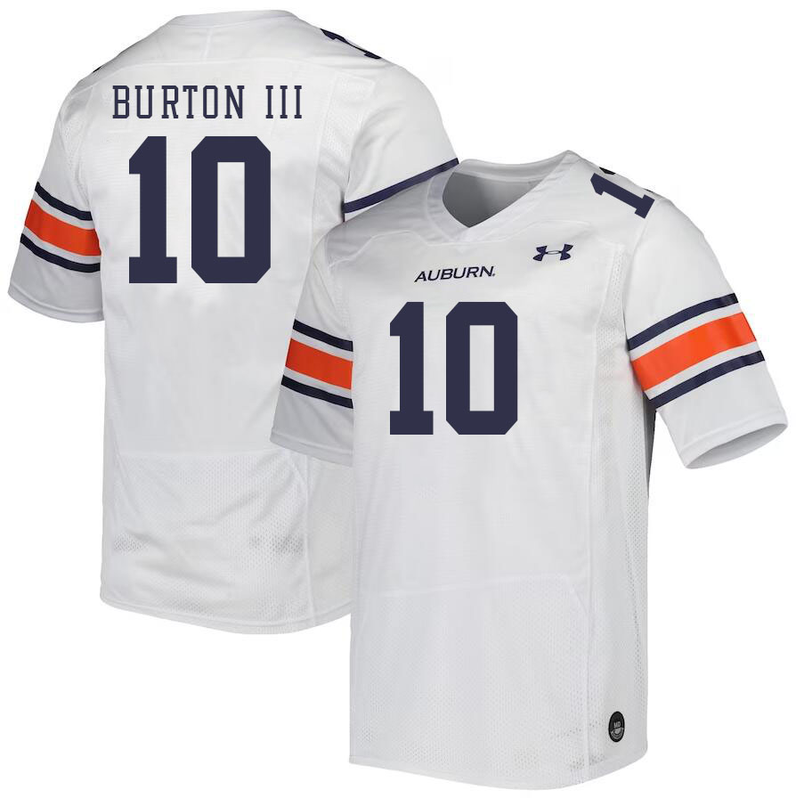 Men #10 Caleb Burton III Auburn Tigers College Football Jerseys Stitched Sale-White - Click Image to Close